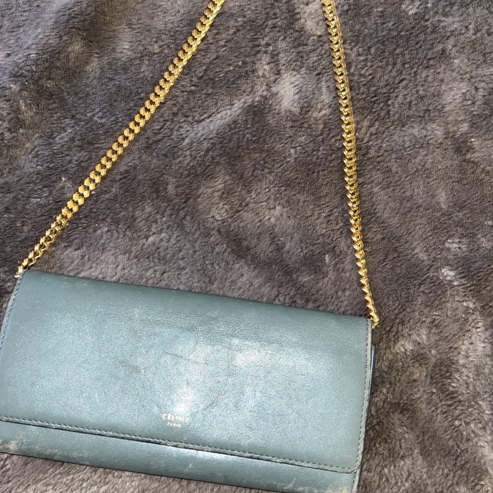 💚💙💚VINTAGE AUTHENTIC CELINE LEATHER WALLET 💚💙💚 - Picture 10 of 10